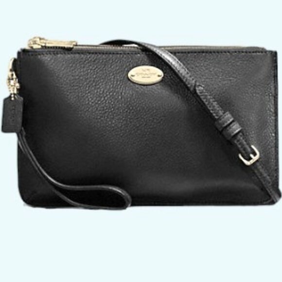 COACH LYLA DOUBLE GUSSET CROSSOBODY PEBBLE - Picture 1 of 5